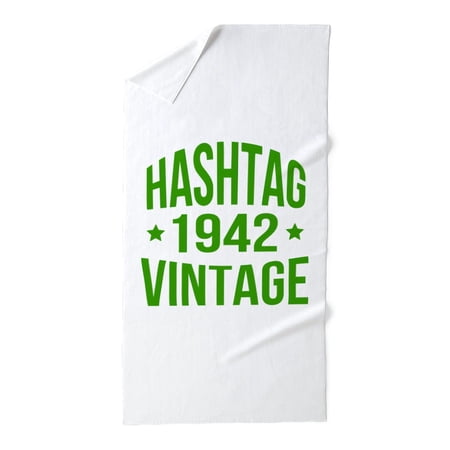 CafePress - Hashtag 1942 Vintage - Large Beach Towel, Soft 30"x60" Towel with Unique Design