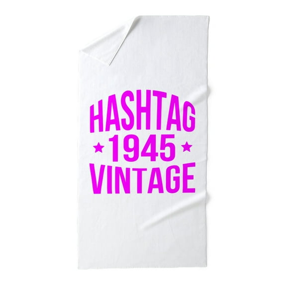 CafePress - Hashtag 1945 Vintage - Large Beach Towel, Soft 30"x60" Towel with Unique Design