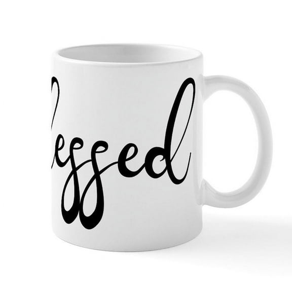 CafePress - Hashtag Blessed - 11 oz Ceramic Mug - Novelty Coffee Tea Cup