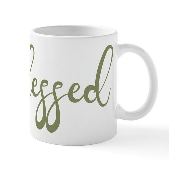 CafePress - Hashtag Blessed - 11 oz Ceramic Mug - Novelty Coffee Tea Cup