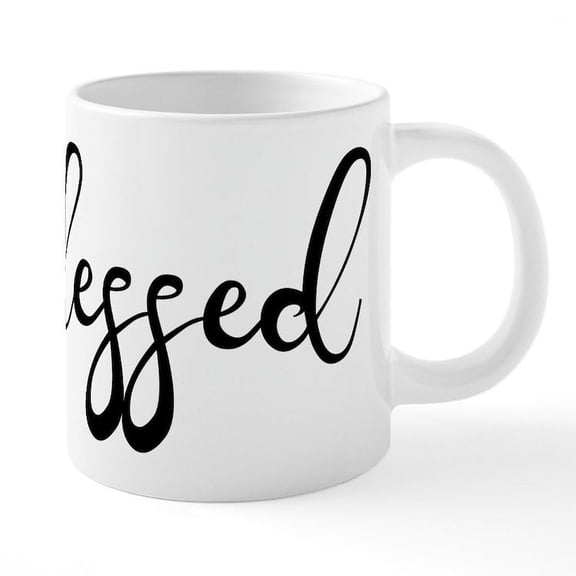 CafePress - Hashtag Blessed - 20 Oz White Ceramic Mega Mug
