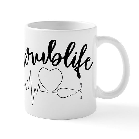 CafePress - Hashtag Scrublife - 11 oz Ceramic Mug - Novelty Coffee Tea Cup