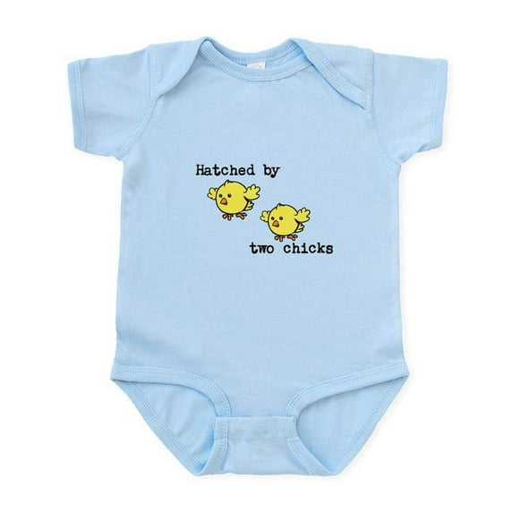 CafePress - Hatched By Two Chicks Infant Bodysuit - Baby Light Bodysuit, Size Newborn - 24 Months