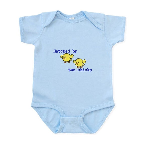 CafePress - Hatched By Two Chicks Infant Bodysuit - Baby Light Bodysuit, Size Newborn - 24 Months
