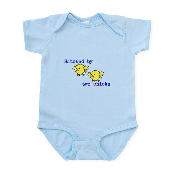 CafePress - Hatched By Two Chicks Infant Bodysuit - Baby Light Bodysuit, Size Newborn - 24 Months