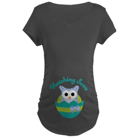 CafePress - Hatching Soon Easter Owl Maternity Maternity T Shi - Maternity Dark T-Shirt