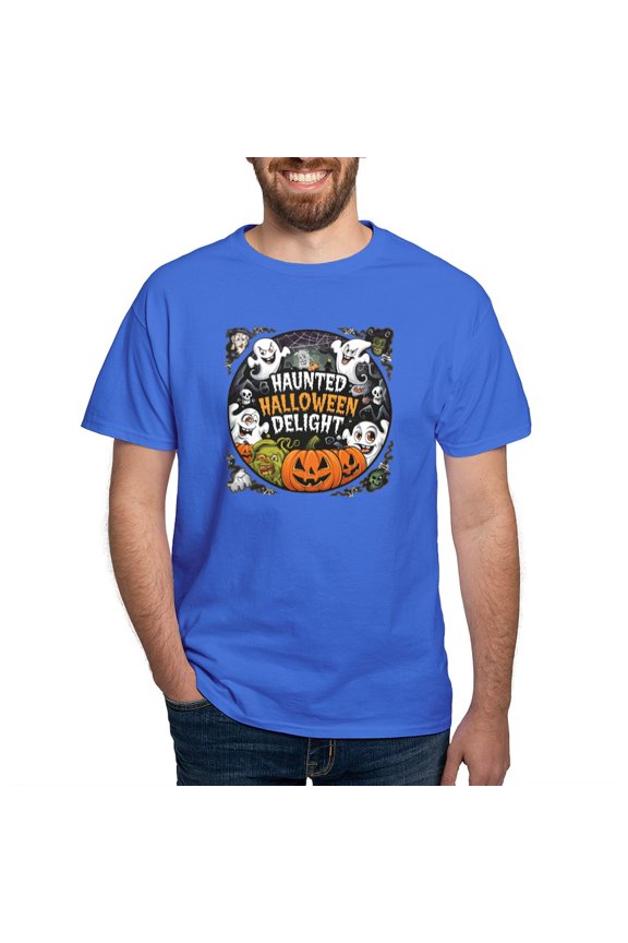 - Haunted Halloween Delight – Spooky Night Design Men's Value T Shirt - Men's Classic Graphic Cotton T-Shirt