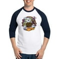 thumbnail image 1 of CafePress - Haunted Halloween Delight: Spooky Seasonal Design - Cotton Baseball Jersey, 3/4 Raglan Sleeve Shirt, 1 of 4