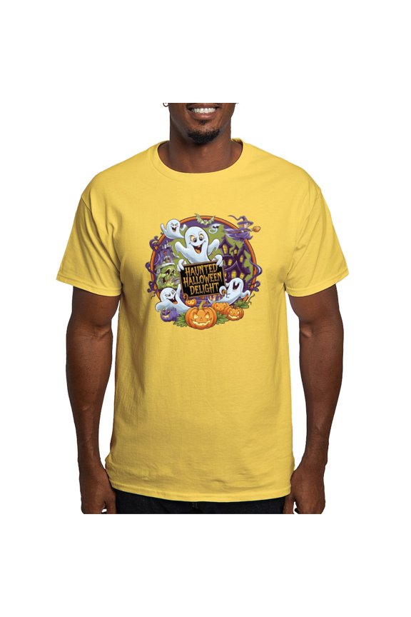 - Haunted Halloween Delight: Spooky Seasonal Design Men's Value T Shirt - Men's Classic Graphic T-Shirt