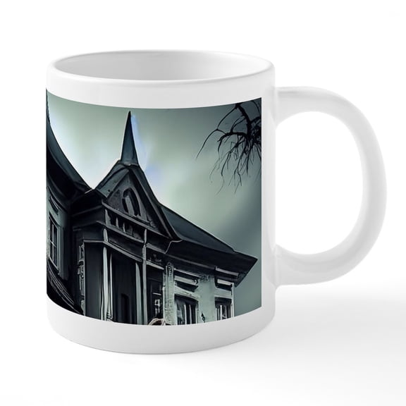 CafePress - Haunted House - 20 Oz White Ceramic Mega Mug