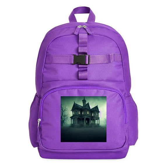 CafePress - Haunted House - Cute School Travel Backpack