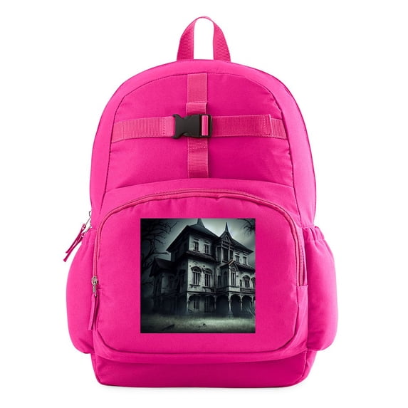 CafePress - Haunted House - Cute School Travel Backpack