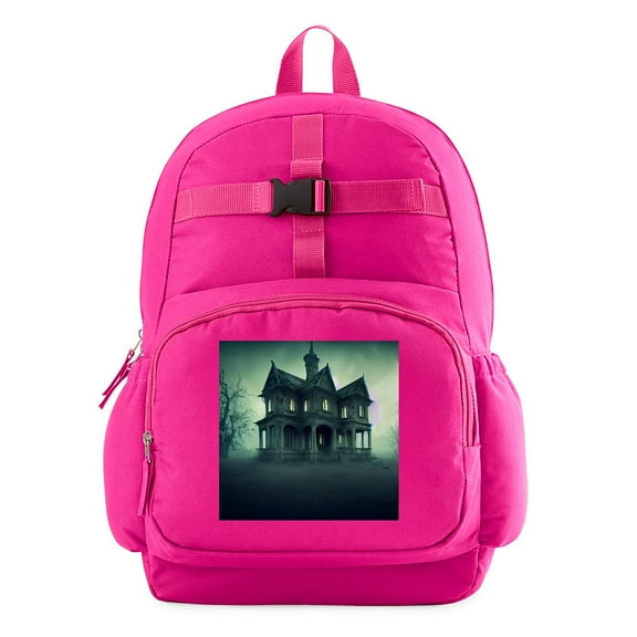 CafePress - Haunted House - Cute School Travel Backpack