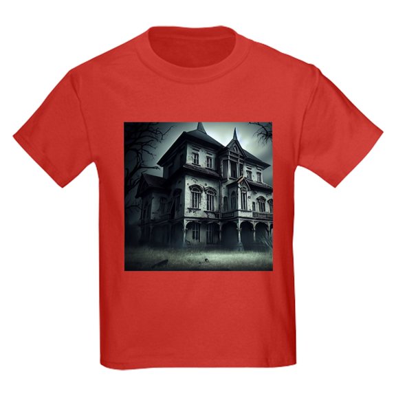 CafePress - Haunted House Kids T Shirt - Dark T-Shirt Kids XS-XL