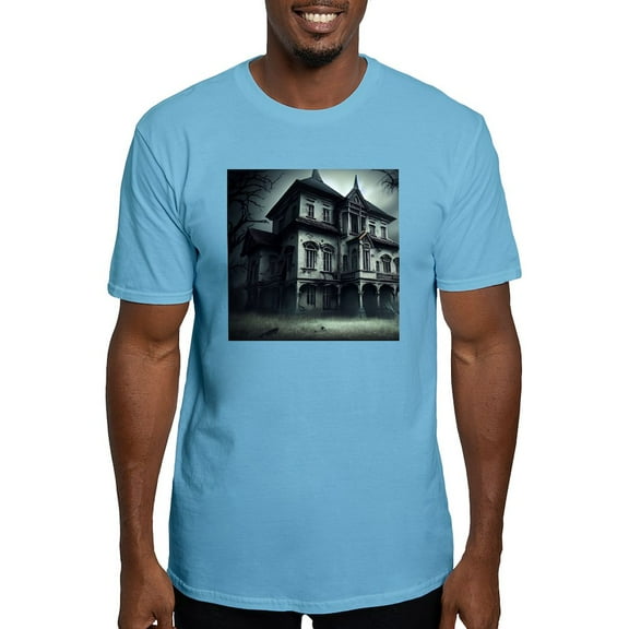 CafePress - Haunted House Men's Classic T Shirt - Fitted T-Shirt, Vintage Fit Soft Cotton Tee