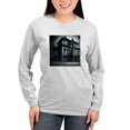 thumbnail image 1 of CafePress - Haunted House Women's Long Sleeve T Shirt - Women's Long Sleeve Graphic Casual T-Shirt, 1 of 4