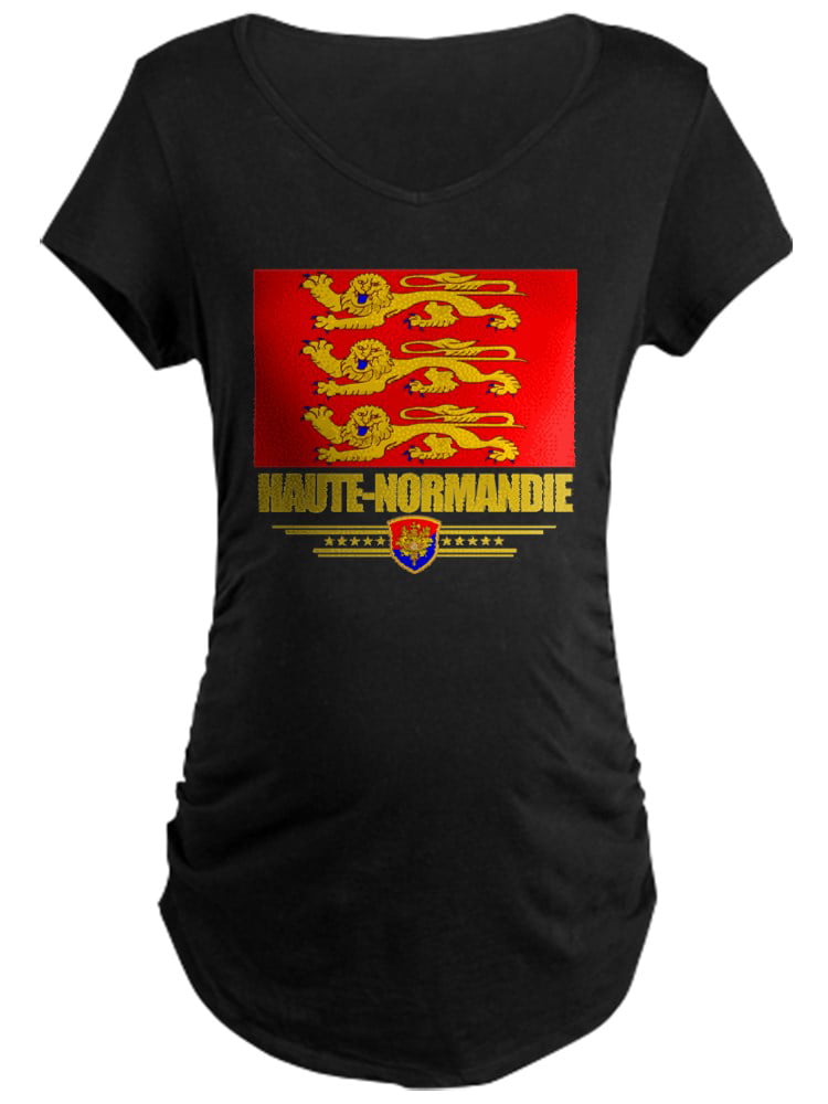 CafePress - Haute Normandie (Flag 10) Maternity Dark T Shirt - Maternity  Dark T-Shirt 