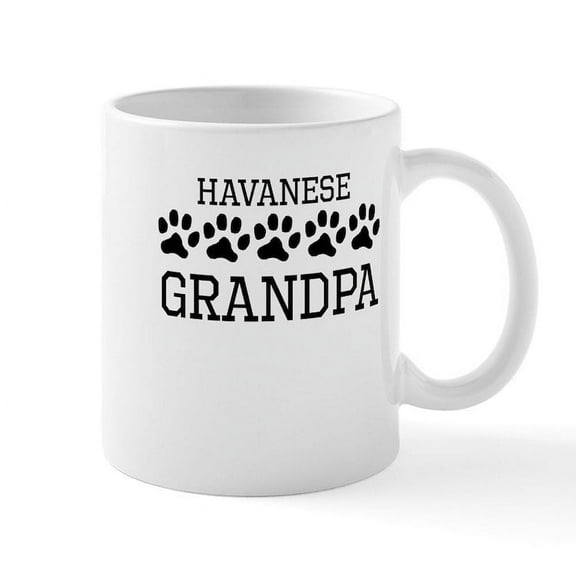 CafePress - Havanese Grandpa Mugs - 11 oz Ceramic Mug - Novelty Coffee Tea Cup