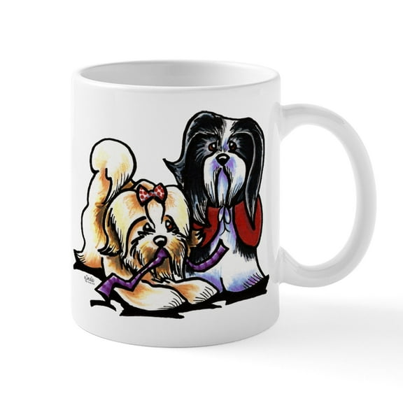 CafePress - Havanese Playmates Mug - 11 oz Ceramic Mug - Novelty Coffee Tea Cup