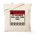 thumbnail image 1 of CafePress - Havanese Will Lick Your Face Tote Bag - Unisex Canvas Tote Bag, Beige, 1-Piece, 1 of 6