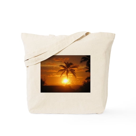 CafePress - Hawaii Palm Sunrise Tote Bag - Unisex Canvas Tote Bag, Beige, 1-Piece