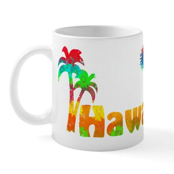 CafePress - Hawaii Tropics Mug - 11 oz Ceramic Mug - Novelty Coffee Tea Cup