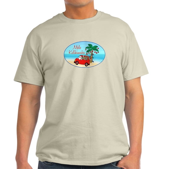 CafePress - Hawaiian Christmas Santa Light T Shirt - Men's Classic Graphic T-Shirt