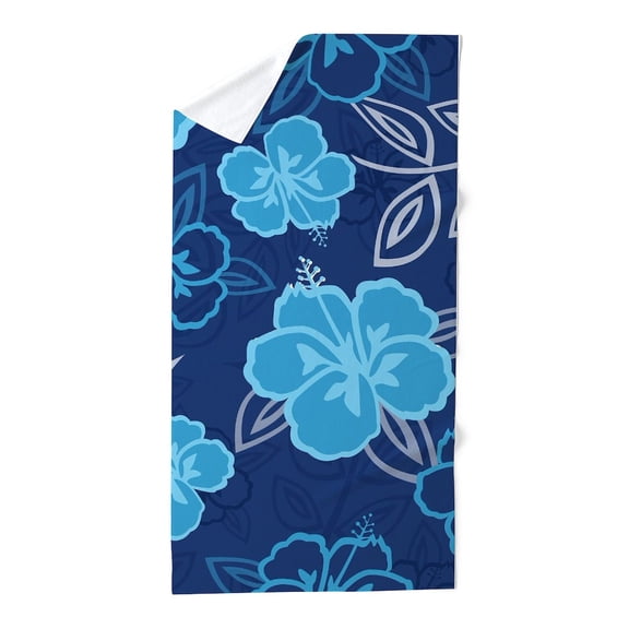 CafePress - Hawaiian Hibiscus Pattern Blue - Large Beach Towel, Soft 30"x60" Towel with Unique Design