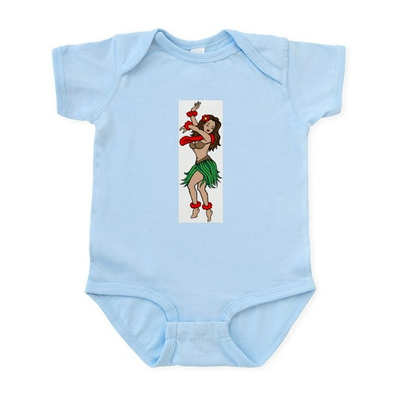 CafePress - Hawaiian Hula Dancer Tattoo Infant Bodysuit - Baby Light Bodysuit, Size Newborn - 24 Months