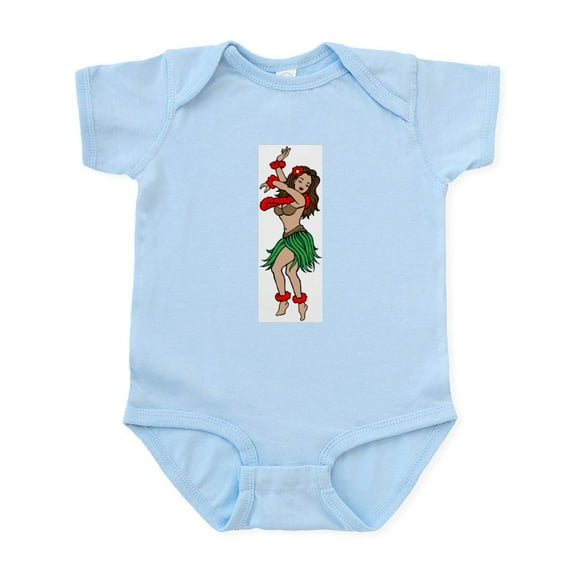 CafePress - Hawaiian Hula Dancer Tattoo Infant Bodysuit - Baby Light Bodysuit, Size Newborn - 24 Months