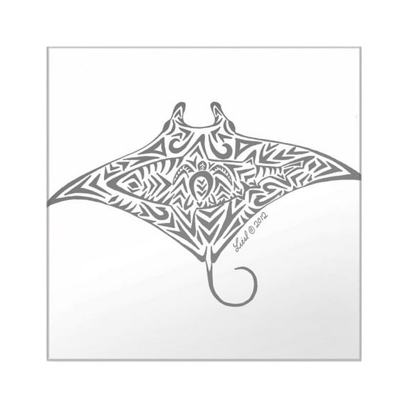 CafePress - Hawaiian Manta Sticker - Square Sticker 3" x 3"