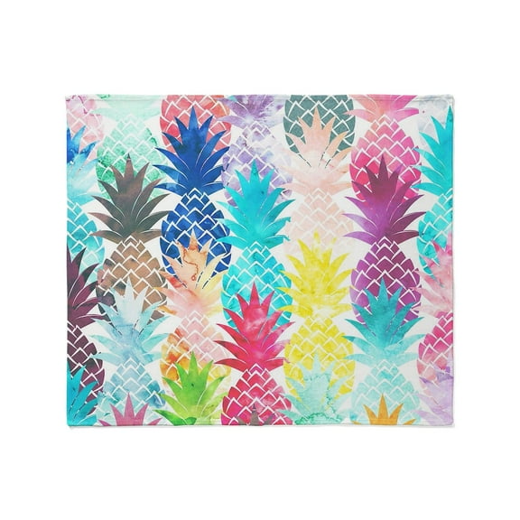 CafePress - Hawaiian Pineapple Pattern Tropical Throw Blanket - Soft Fleece Throw Blanket, 50"x60" for All Ages