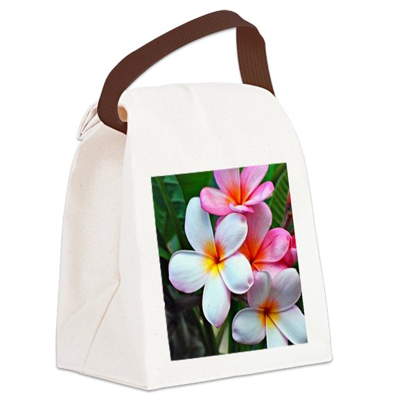 CafePress - Hawaiian Plumerias - Canvas Lunch Bag with Strap Handle