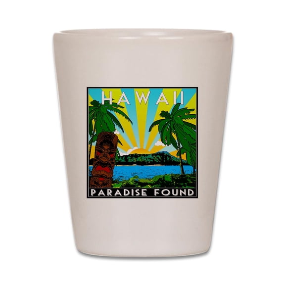 CafePress - Hawaiidecocp - White Shot Glass, Unique and Funny Shot Glass
