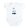 thumbnail image 1 of CafePress - He Did It Right Infant Bodysuit - Baby Light Bodysuit, Size Newborn - 24 Months, 1 of 4