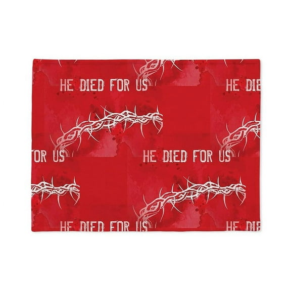 CafePress - He Died For Us - Soft Fleece Throw Stadium Blanket, 30"x40"