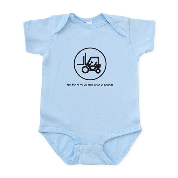 CafePress - He Tried To Kill Me With A Forklift Infant Bodysui - Baby Light Bodysuit, Size Newborn - 24 Months