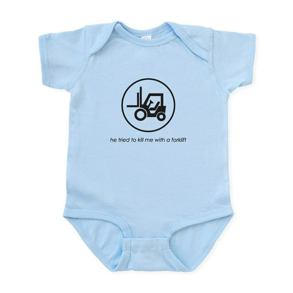 CafePress - He Tried To Kill Me With A Forklift Infant Bodysui - Baby Light Bodysuit, Size Newborn - 24 Months