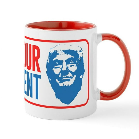 CafePress - He's Your President Mug - 11 oz Ceramic Mug - Novelty Coffee Tea Cup
