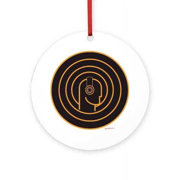 CafePress - Head Spin DJ -  Round Wood Ornament 4"