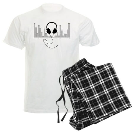 CafePress - Headphones With Audio Bar Graph In Black Pajamas - Men's Light Loose Fit Cotton Pajama Set