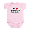 thumbnail image 1 of CafePress - Heart Belongs: Hairstylist Infant Creeper - Baby Light Bodysuit, Size Newborn - 24 Months, 1 of 4