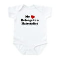thumbnail image 1 of CafePress - Heart Belongs: Hairstylist Infant Creeper - Baby Light Bodysuit, Size Newborn - 24 Months, 1 of 4