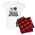 thumbnail image 1 of CafePress - Heart Belongs Police Officer - Women's Light Pajamas, 1 of 4