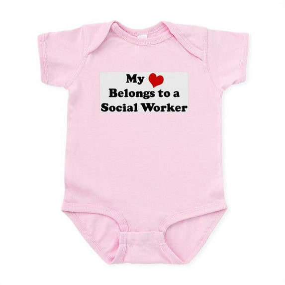 CafePress - Heart Belongs: Social Worker Infant Creeper - Baby Light Bodysuit, Size Newborn - 24 Months