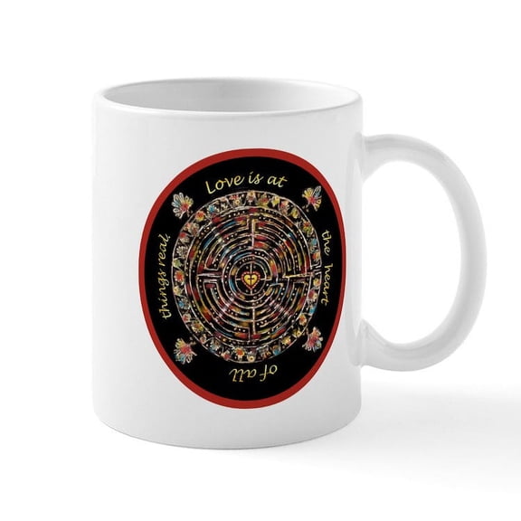 CafePress - Heart Center #1 (PS) Mug - 11 oz Ceramic Mug - Novelty Coffee Tea Cup