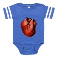 thumbnail image 1 of CafePress - Heart Colored_Tr - Cute Infant Baby Football Bodysuit, 1 of 3