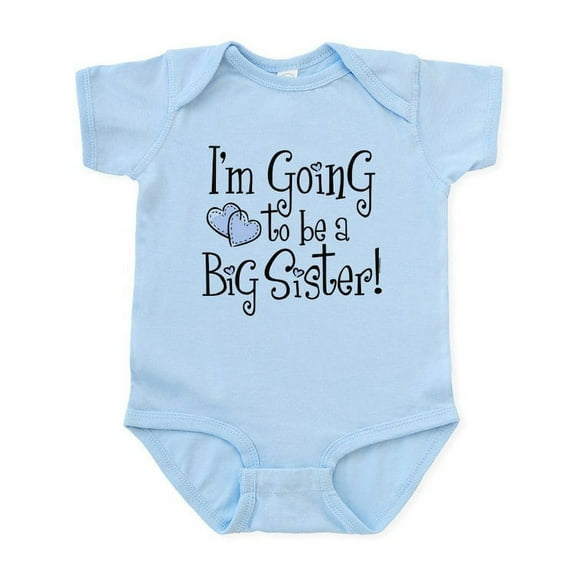 CafePress - Heart New Big Sister Infant Bodysuit - Baby Light Bodysuit, Size Newborn - 24 Months