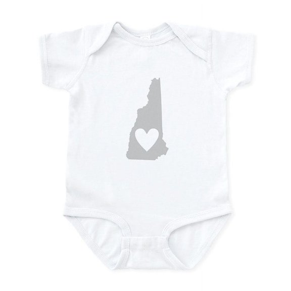 CafePress - Heart New Hampshire Infant Bodysuit - Baby Light Bodysuit, Size Newborn - 24 Months