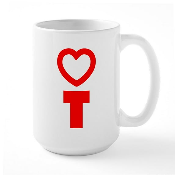 CafePress - Heart Occupational Therap - 15 oz Ceramic Large White Novelty Mug